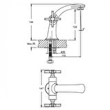 NSK Lavabo Bataryası Trinity Çift Kollu Tek Gövde Bronz N3013124