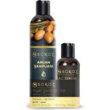 Meckoz Argan Şampuan Seti (400 ml Şampuan + 100 ml Saç Serumu)