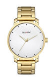 Quark QC-511G-7A Metal Kasa Çelik Kordon Erkek Kol Saati