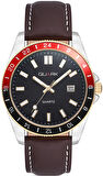 Quark QC-420BL-2A4 METAL KASA DERİ KORDON TAKVİMLİ ERKEK KOL SATİ