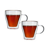 Jumbo Glory Double Wall 2'li Kulplu Bardak 150 ml