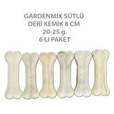 Gardenmix Sütlü Deri Kemik 8 Cm 20-25 G.6 Lı Paket