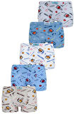 Erkek Çocuk Boxer 5 Li Paket Karışık Renk Baskılı Boxer