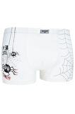 Erkek Çocuk Örümcek Desenli Boxer 5 Li Paket Karışık Renk Baskılı Boxer Byo2494