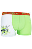 Erkek Çocuk Beyaz Baskılı Boxer 5'li Paket