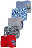 Erkek Çocuk Boxer 5 li Paket Karışık Renk Byo2594