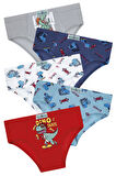 Erkek Çocuk 5'li Paket Renkli Slip Külot - Dinazor -