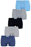 Erkek Çocuk Boxer 5 Li Paket Karışık Renk Boxer Byo2607