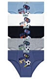 Erkek Çocuk 5'li Paket Renkli Slip Külot - Futbol -