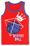 Erkek Çocuk Atlet Basketbol Baskılı 5 Li Paket Karışık Renk Baskılı Atlet