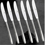Nehir buket yemek bıçak - 6 lı yemek bıçağı 18/10 paslanmaz çelik