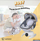 TommyBaby Vomero Rosy 3 kademeli Elektrikli Beşik 2in1 Beşik Ana kucağı