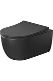 V-tondo Asma Klozet Taharet Borusuz Rimless Mat Siyah Kapak Hariçtir 1416-004-0129