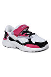 Jump 29189 Çocuk Unisex Sneaker Spor Ayakkabı Beyaz - Siyah - Fuşya