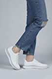 Jump 29920 Kadın Bağcıksız Sneaker Ayakkabı Beyaz