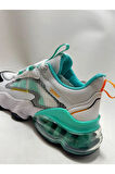 Jump 30906 Kadın Aırtube Taban Sneaker Ayakkabı Beyaz - Mavi