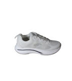 JUMP Kadın Beyaz Siyah Fileli Memory Taban Sneaker Spor Yürüyüş Ayakkabısı