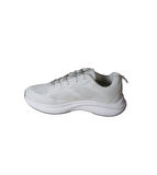 JUMP Kadın Beyaz Siyah Fileli Memory Taban Sneaker Spor Yürüyüş Ayakkabısı