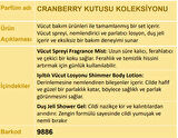 Nurxos 9886 Cranberry Kızılcık Hediyelik Kutulu 3'lü Set Vücut Spreyi & Losyon & Duş Jeli 