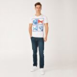 Anemoss Akvaryum Erkek T-Shirt Beyaz-S