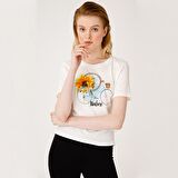 Biggdesign Nature Kadın T-shirt Beyaz-L