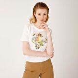 Biggdesign Nature Pedaldaki Bahçe Kadın T-shirt Çok Renkli-L