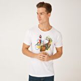 Biggdesign Nature Gezgin Erkek T-shirt Beyaz-M