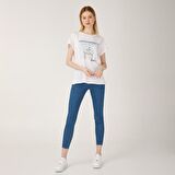 Biggdesign Faces Hope Kadın T-Shirt Beyaz-L
