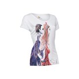 Biggdesign Aşk Kadın T-Shirt Beyaz-L