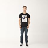 Biggdesign Faces Space Lovers Erkek T-Shirt Siyah-S