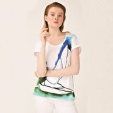 Anemoss Yelken Kadın T-Shirt Beyaz-M