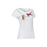 Biggdesign Cambaz Kedi T-Shirt Beyaz-S
