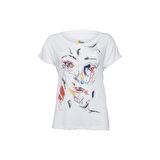 Biggdesign Red Face T-Shirt Beyaz-M