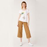 Biggdesign Green Face T-Shirt Beyaz-S