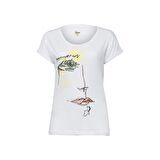 Biggdesign Green Face T-Shirt Beyaz-L