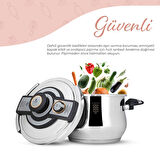 Serenk Definition Çelik Klipso 6 lt Düdüklü Tencere