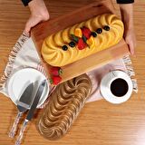Serenk Fun Cooking Baton Alüminyum Döküm Granit Kaplama Kek Kalıbı 34 cm Sarı