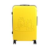 Biggdesign Cats Sarı Orta Boy 24" Valiz