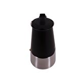 Any Morning FE001-6 Espresso Kahve Makinesi Paslanmaz Çelik İndüksiyonlu Moka Pot 300 Ml Siyah