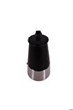 Fe001-6 Espresso Kahve Makinesi Paslanmaz Çelik Indüksiyonlu Moka Pot 300 ml Siyah