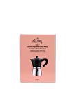 Hes-6 Espresso Kahve Makinesi Alüminyum Moka Pot 240 Ml Siyah