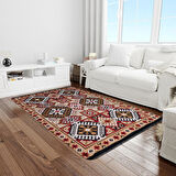 Bigghome Kilim, Makinede Yıkanabilir, Modern Desenli, 80*150 cm, SA25EU