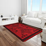 Bigghome Kilim, Makinede Yıkanabilir, Modern Desenli, 80*150 cm, SA25CY