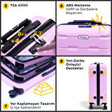 Biggdesign Moods Up 3'lü Valiz Seti, TSA Kilitli, ABS Gövde, Pembe