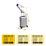 Biggdesign Moods Up TSA Kilitli 20" ABS Gövdeli Valiz  | Kabin Boy-Gümüş