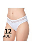 Tutku Elit 12' li Bayan Beli Dantelli Bikini Külot 2704