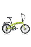 CARRARO FLEXI 106 KATLANIR BİSİKLET 320H V 20 JANT 6 VİTES LİME YEŞİL-SİYAH-KIRMIZI