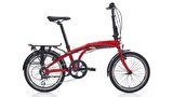 Carraro Flexi 108 20 Jant 8 Vites 32 Cm V-Fren Katlanır Bisiklet-Krom Kırmızı-Siyah-Beyaz