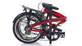 Carraro Flexi 108 20 Jant 8 Vites 32 Cm V-Fren Katlanır Bisiklet-Krom Kırmızı-Siyah-Beyaz
