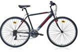 CARRARO ACTIVE 280 ERKEK ŞEHİR BİSİKLETİ 490H V 28 JANT 21 VİTES MAT SİYAH KOYU GRİ KIRMIZI
